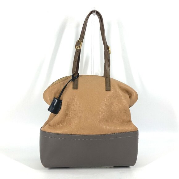 FENDI Brown Leather Shoulder Bag